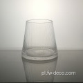 Crystal Ripple Glass Wazon Wazon Clear Wazon Szkło